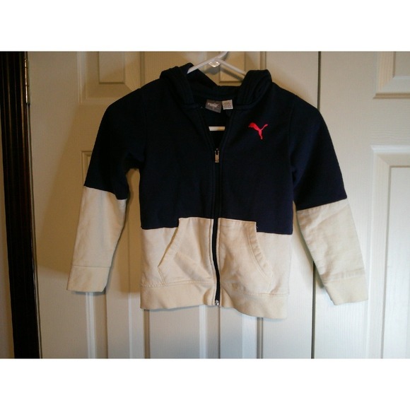 Puma Full Zip Hoodie Jacket Color Block Activewear Casual Size 6‎ - Picture 1 of 3